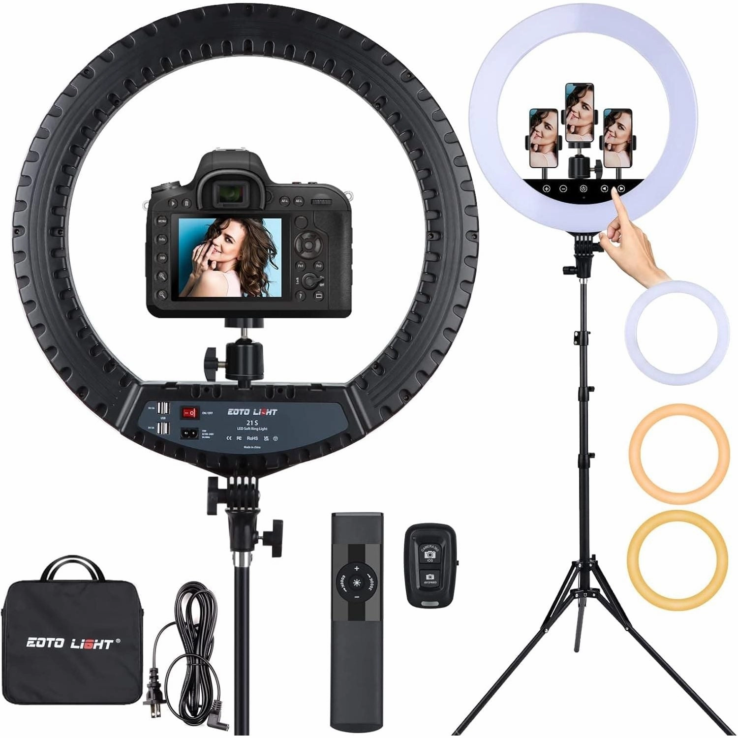 21 inch LED Ring Light with Tripod Stand, Large Selfie Ring Light with Touch Panel for YouTube Vlog Video Shooting, Makeup Studio Portrait with Carrying Bag and Remote Controller, CRI>97 xbox console, buy xbox series x, xbox accessories online
