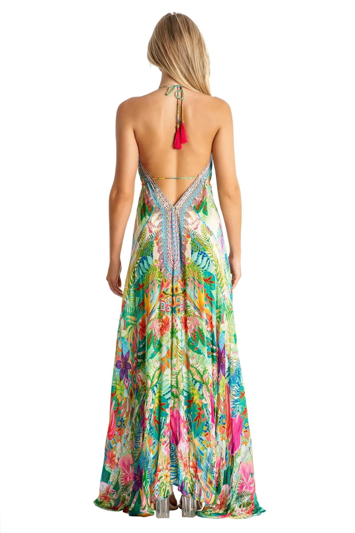 Abriana Halter Maxi Dress