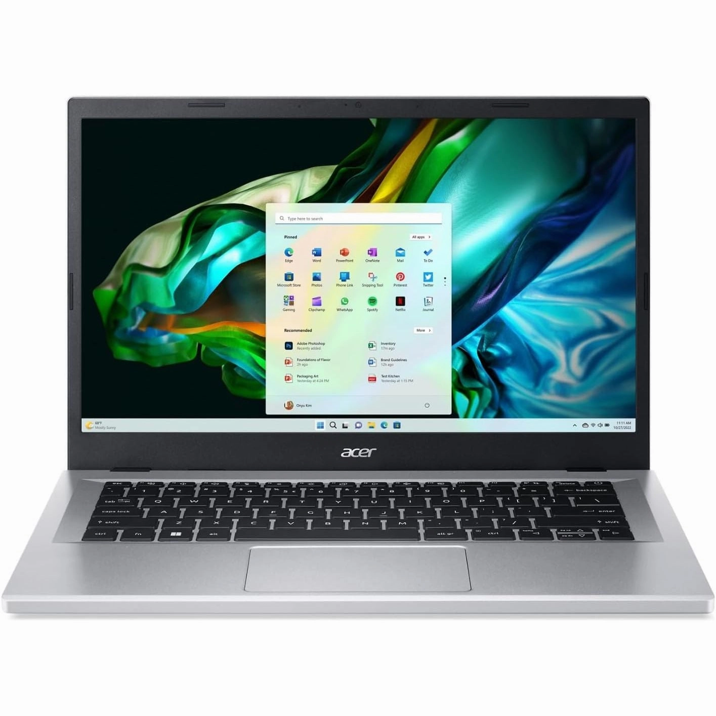 Acer Aspire 3 A314-22 14" Full HD Laptop - AMD Ryzen 3, 8GB RAM, 128GB SSD, Windows 11 Home, Silver computer monitors, 4k monitor for work, gaming monitors sale