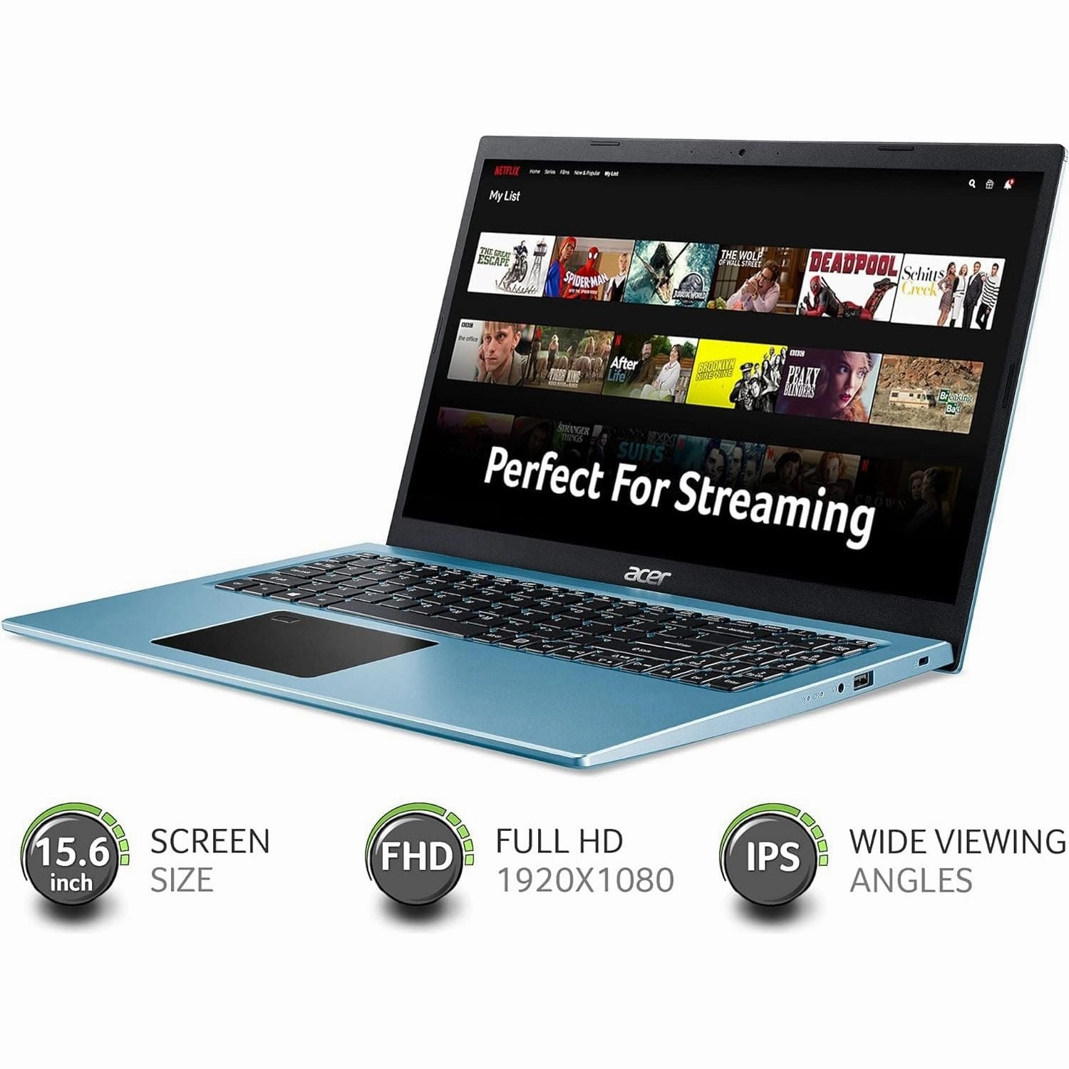 Acer Aspire 5 A515-56 15.6 inch Laptop - (Intel Core i5-1135G7, 8GB, 1TB SSD, Full HD Display, Windows 10, Blue)