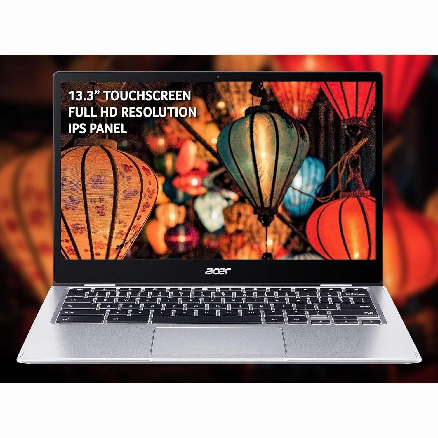 Acer Chromebook Spin 513 CP513-1H - 13.3-Inch Convertible Laptop, Qualcomm SC7180, 8GB RAM, 64GB eMMC, Full HD Touchscreen, Chrome OS, Silver