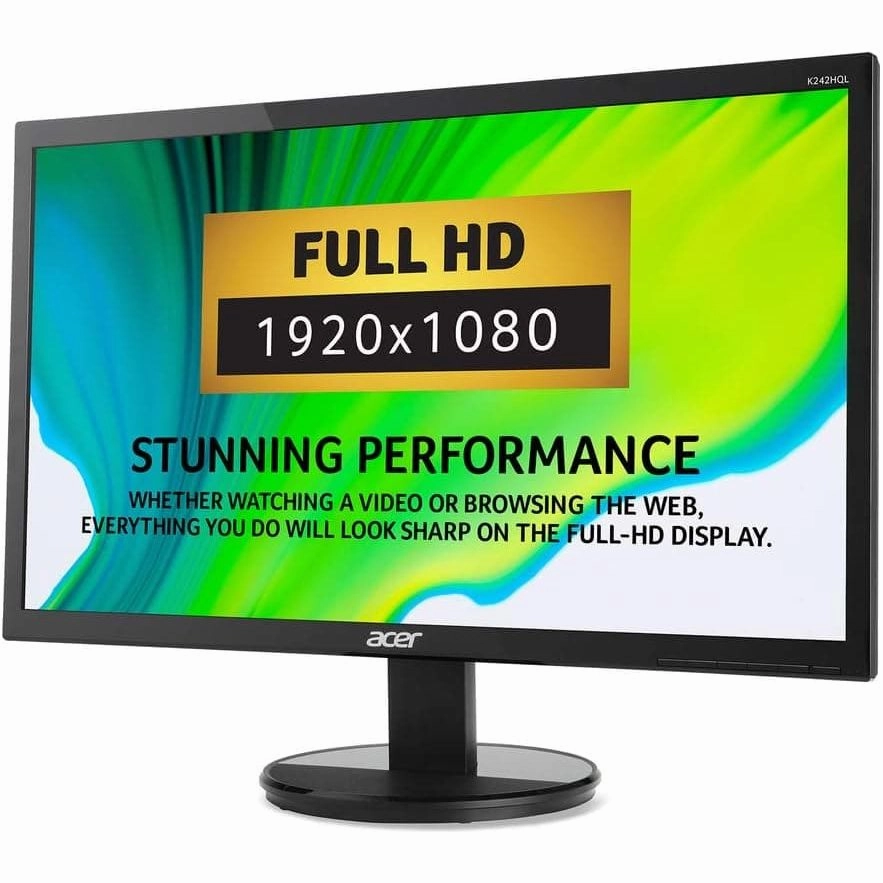 Acer K242HLbid 24 Inch FHD Monitor, Black (TN Panel, 5ms, HDMI, DVI)