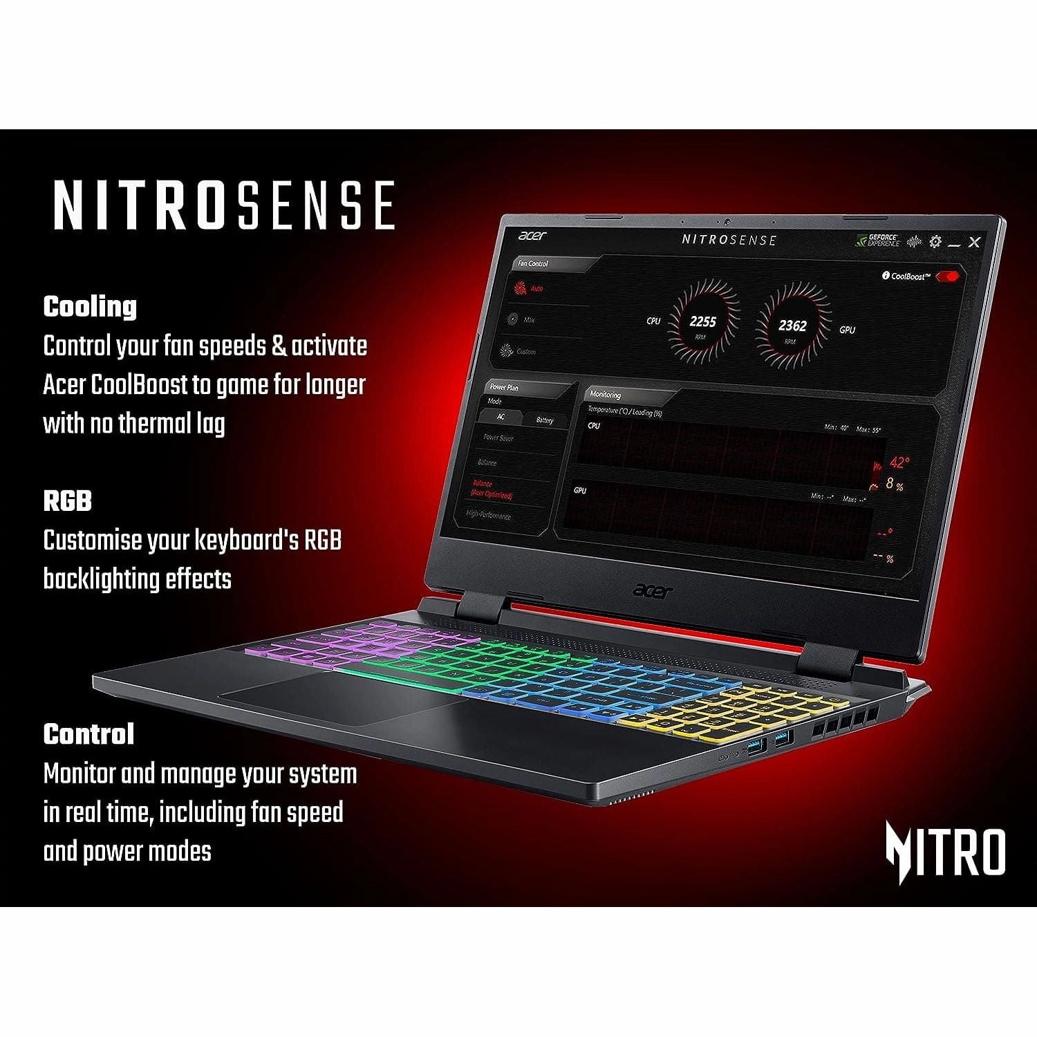 Acer Nitro 5 (AN517-54) - 17.3 Inch - 512GB SSD - 16GB - Intel Core i7-11800H -  NVIDIA GeForce RTX 3060 - QHD 165Hz - Gaming Laptop - Black