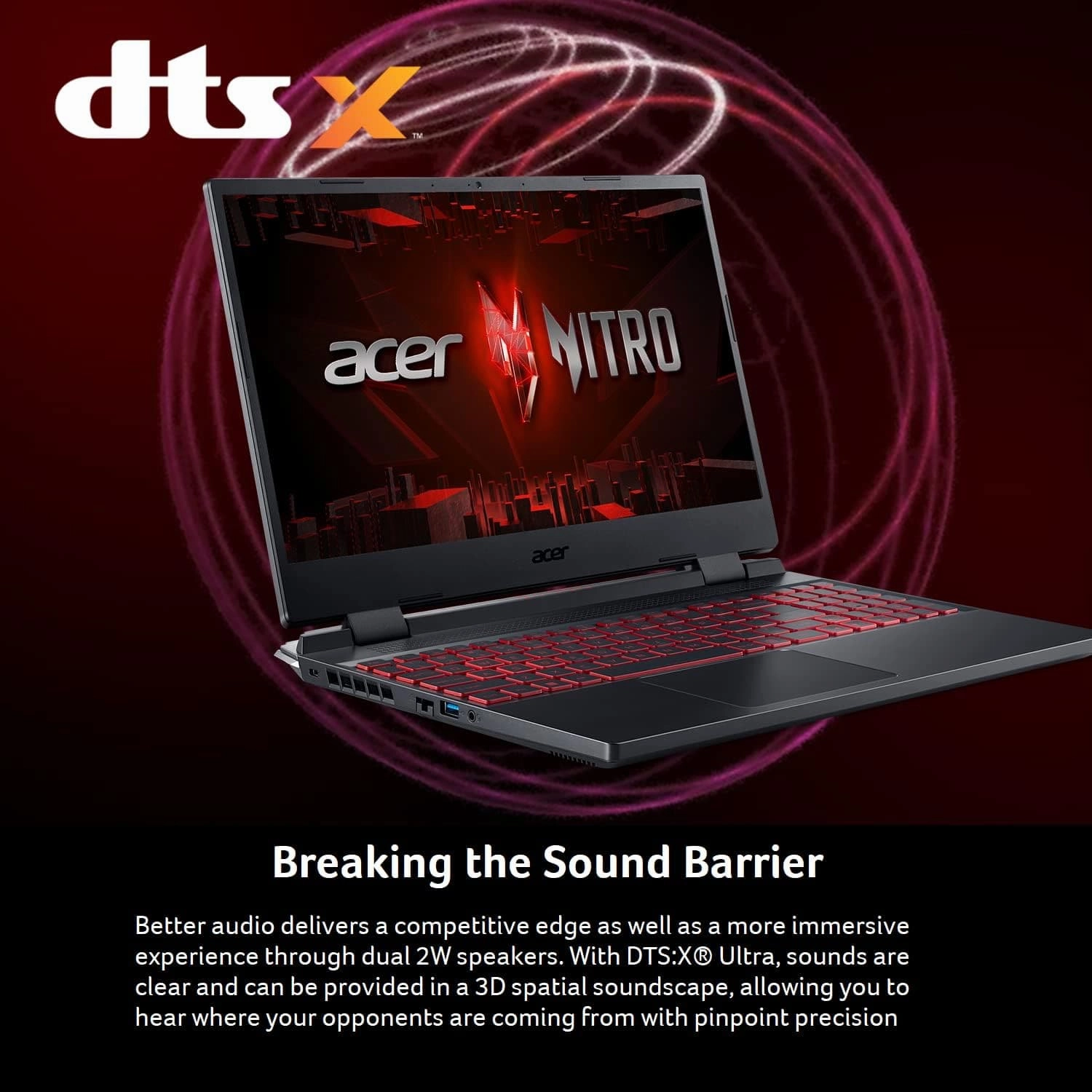 Acer Nitro 5 Gaming Laptop - 15.6" FHD 144Hz, Intel i5-12500H, RTX 3050 Ti, 16GB DDR4, 512GB SSD, Wi-Fi 6, Black