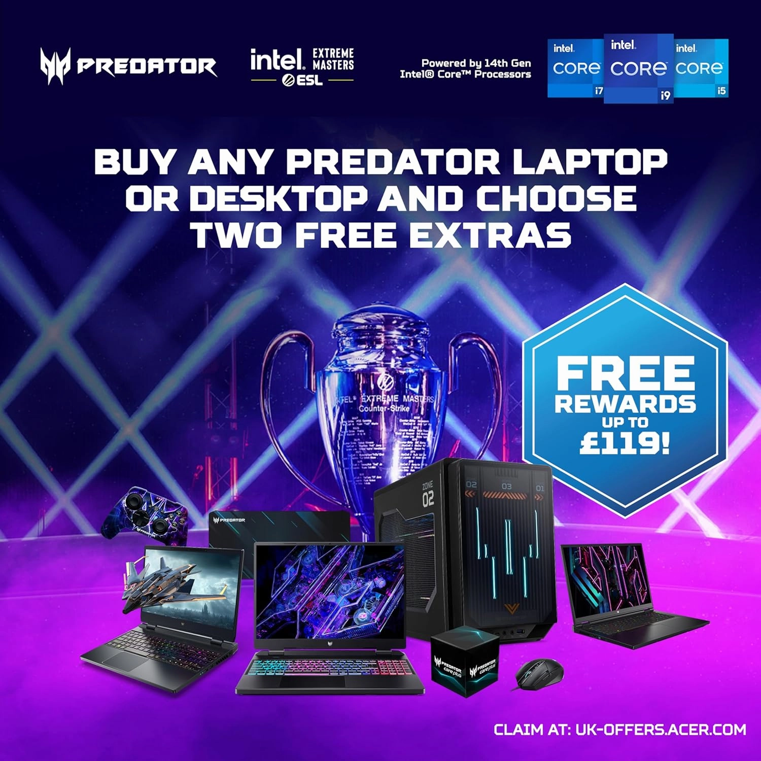 Acer Predator Helios Neo 18 Gaming Laptop - i7-14700HX, 16GB RAM, 1TB SSD, RTX 4070, 18" WQXGA 165Hz, Windows 11