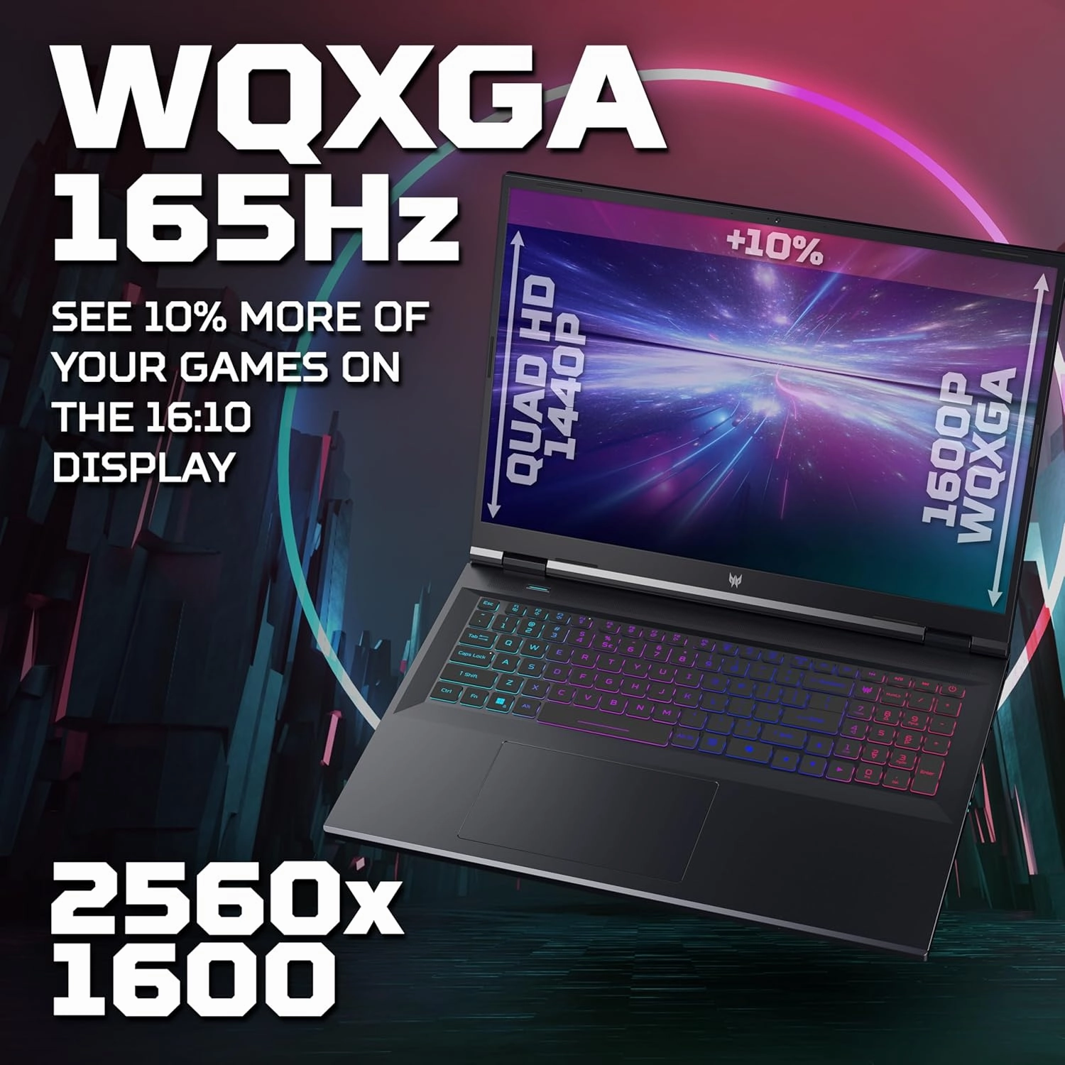 Acer Predator Helios Neo 18 Gaming Laptop - i7-14700HX, 16GB RAM, 1TB SSD, RTX 4070, 18" WQXGA 165Hz, Windows 11