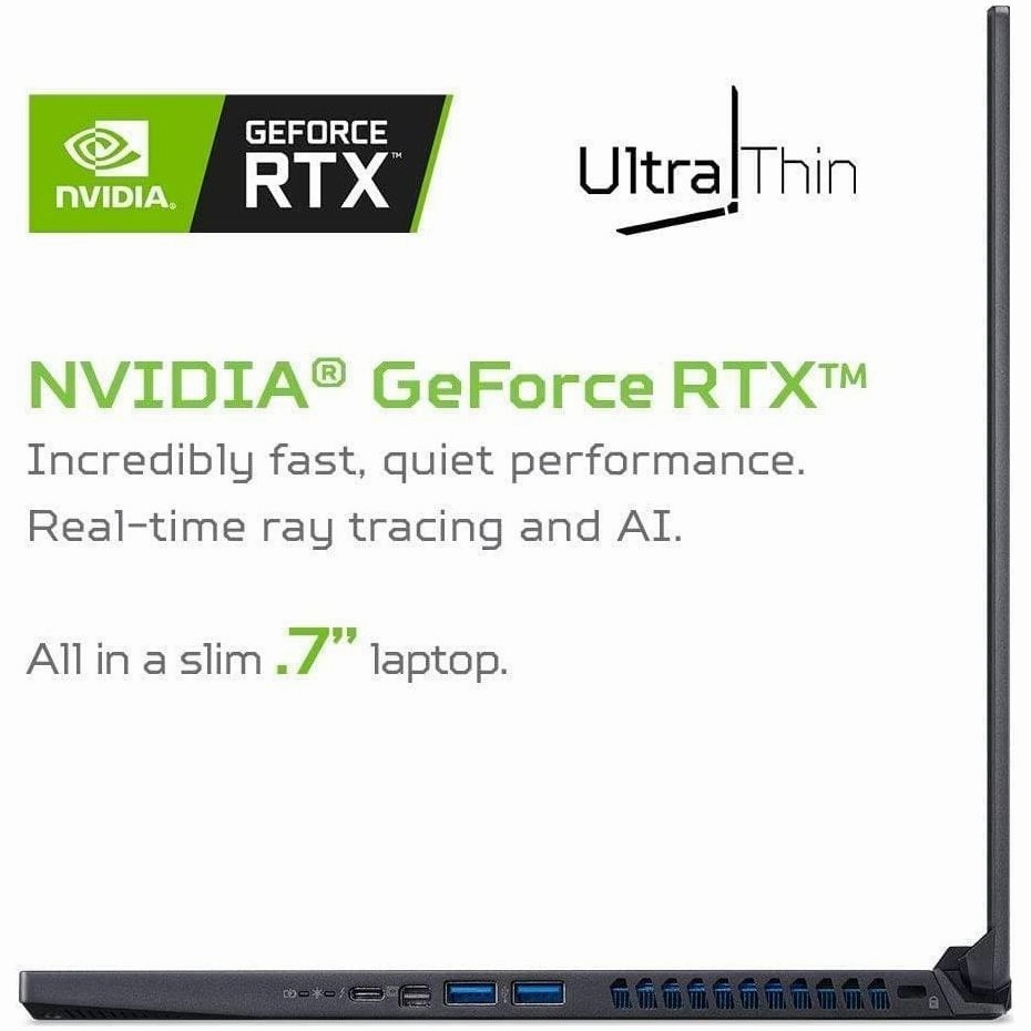 Acer Predator Triton 500 PT515-51, Intel Core i7-9750H, 16GB Ram, 512GB SSD, Nvidia RTX2060 OC - Black