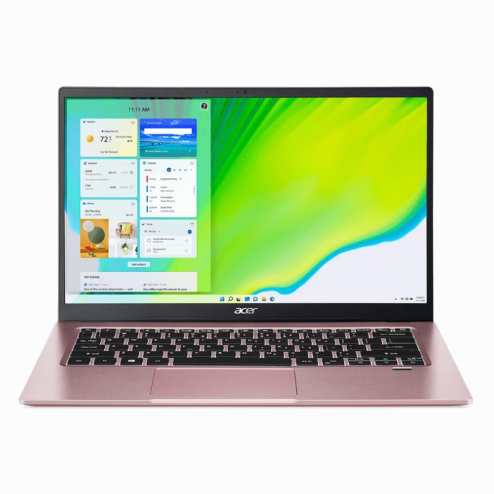 Acer Swift 1 (SF114-34) 14" Laptop Intel Pentium Silver N6000, 4GB RAM, 128GB SSD - Sakura Pink