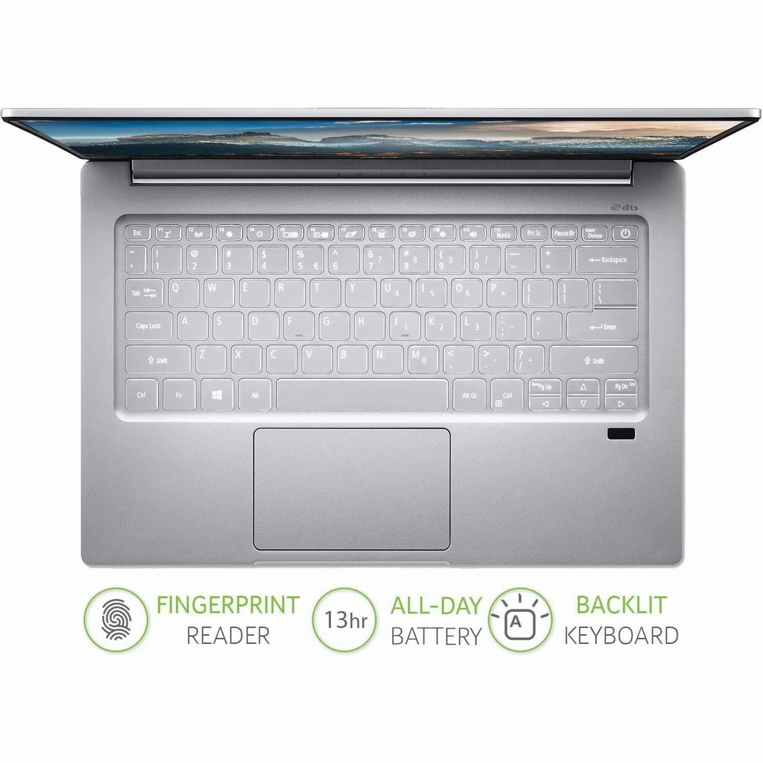 Acer Swift 3 SF314-59 14 inch Laptop - Intel Core i7-1165G7, 8GB RAM, 512GB SSD - Silver