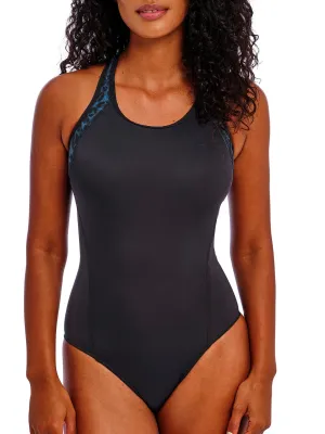 Active Freestyle Moulded Swimsuit - Midnight Leopard