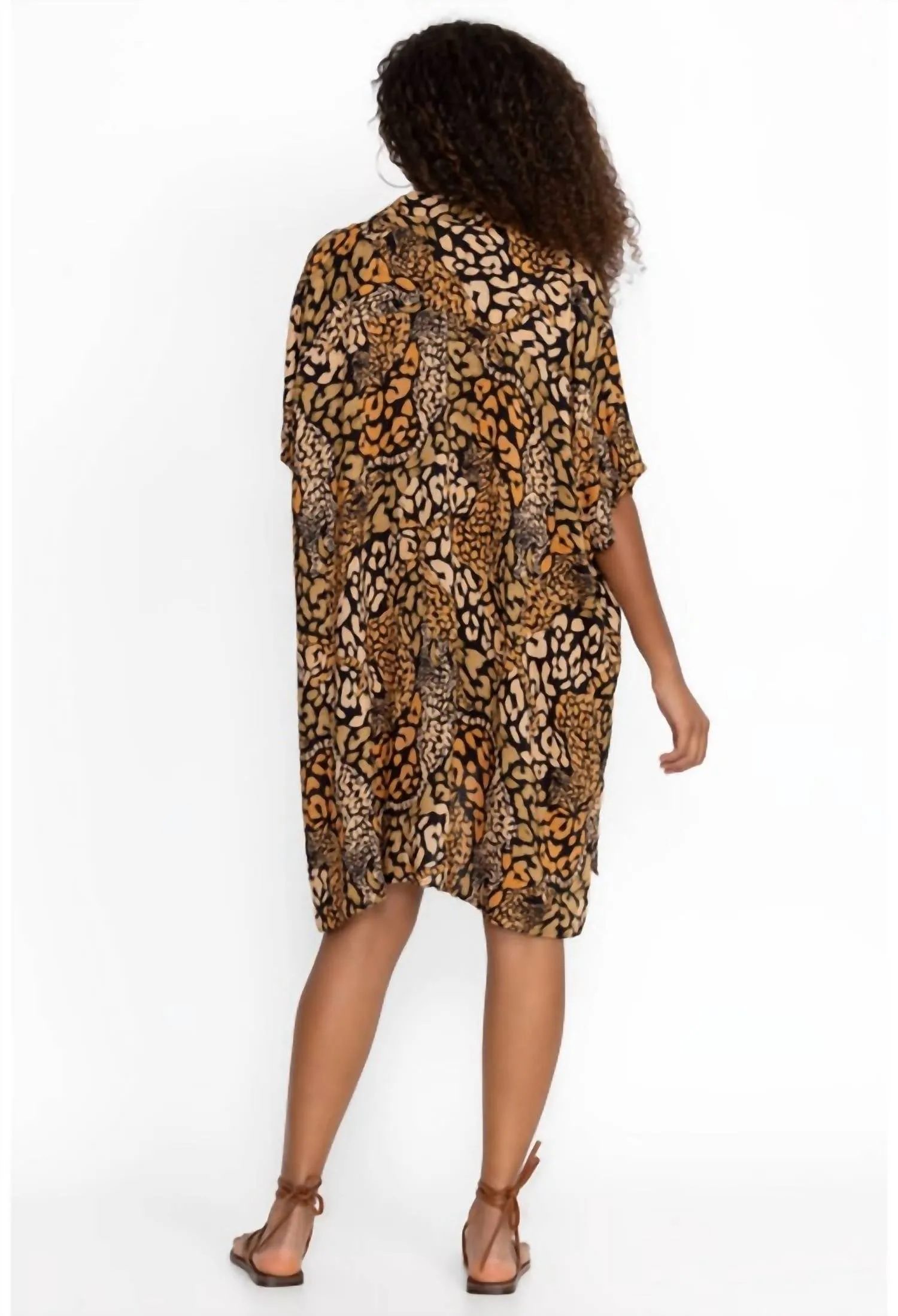 Afeni (Gold) Oversized Button Down Shirt