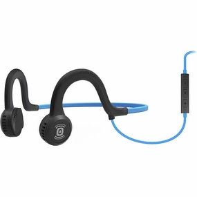 Aftershokz Sportz Titanium with Mic  Wired Bone Conduction Headphones, 3.5mm Jack, 12Hr Battery - Ocean Blue bluetooth headphones, cheap wireless headphones, headphones with mic