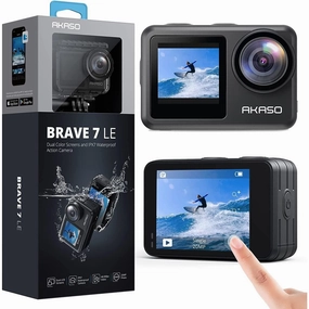 AKASO Brave 7 LE Action Camera, 40M Waterproof Underwater Camera EIS 2.0 Native 4K 20MP Touch Screen WiFi Sports Camera Remote Control Vlog Camera digital cameras, buy mirrorless camera, compact cameras sale