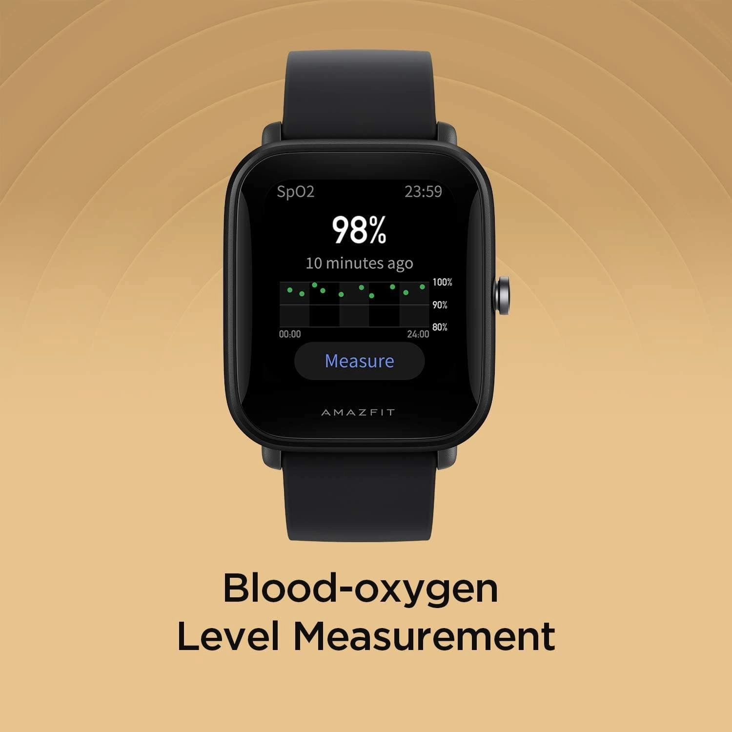 Amazfit Bip U Smartwatch Fitness Tracker with Heart Rate, Sleep, Stress, SpO2 Monitor, 1.43" Color Touch Screen, 5 ATM Waterproof, 60  Sports Modes, 9 Day Battery Life, Black