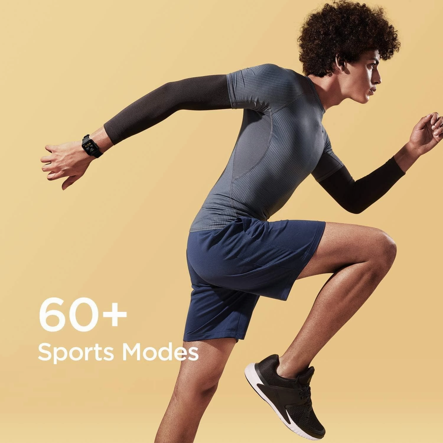 Amazfit Bip U Smartwatch Fitness Tracker with Heart Rate, Sleep, Stress, SpO2 Monitor, 1.43" Color Touch Screen, 5 ATM Waterproof, 60  Sports Modes, 9 Day Battery Life, Black