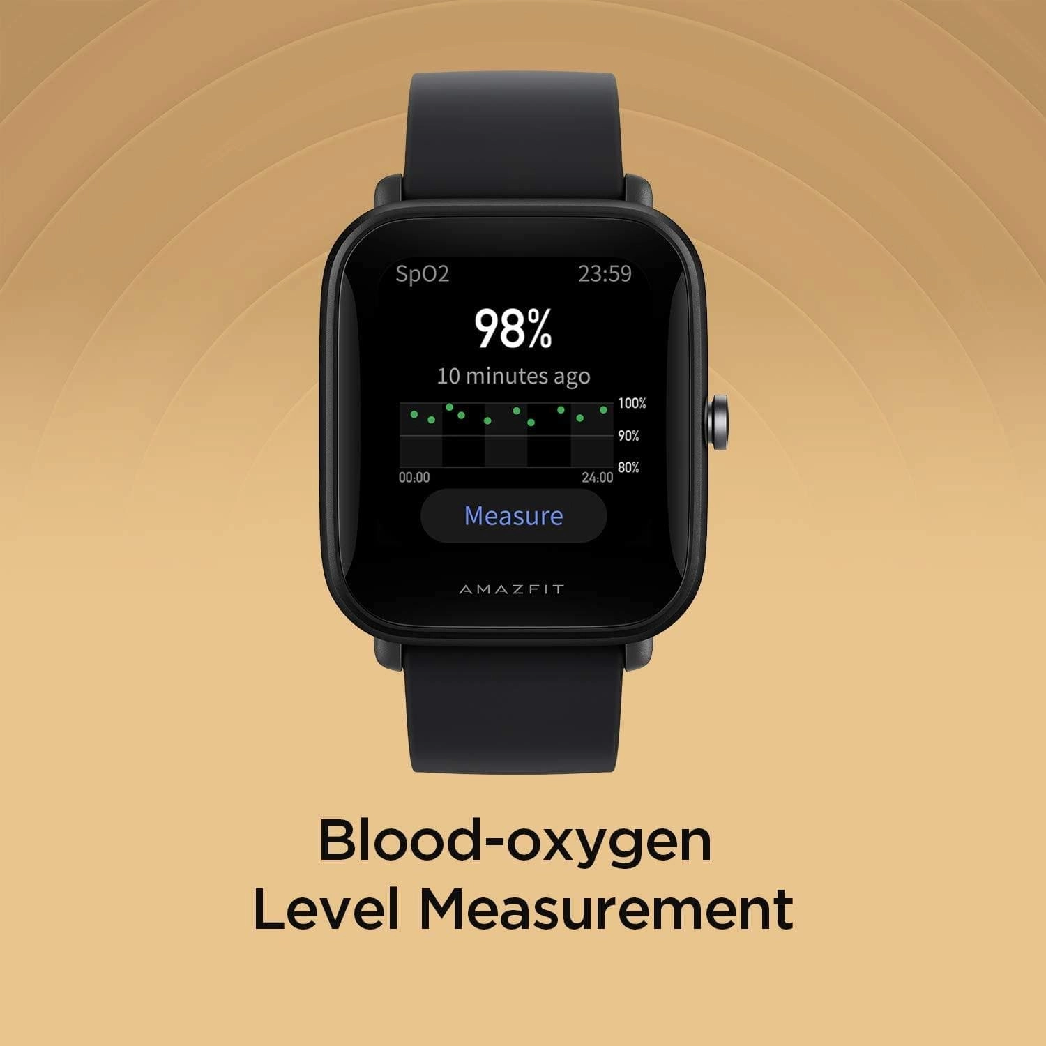 Amazfit Bip U Smartwatch Fitness Tracker with Heart Rate, Sleep, Stress, SpO2 Monitor, 1.43" Color Touch Screen, 5 ATM Waterproof, 60  Sports Modes, 9 Day Battery Life, Black
