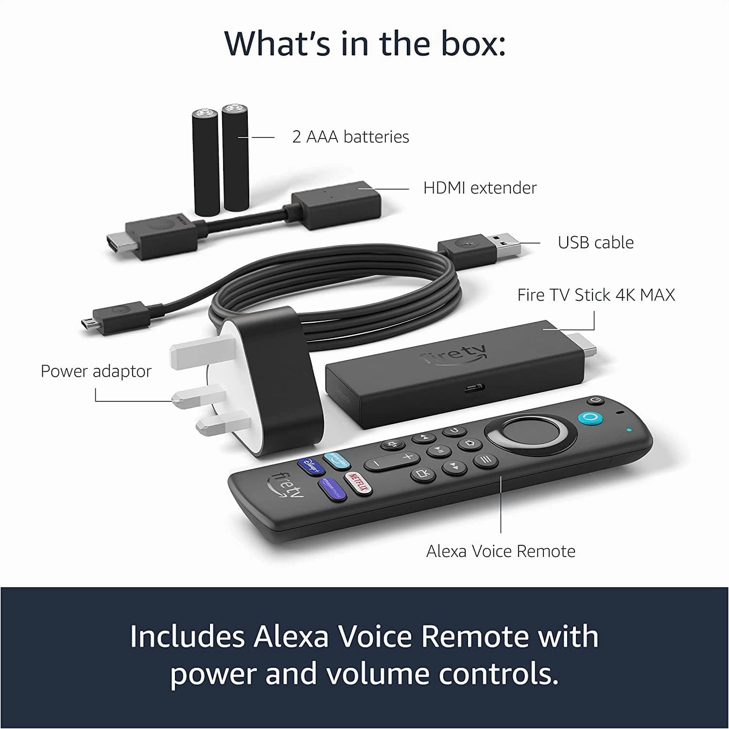 Amazon Fire TV Stick 4K Max, 1st Gen, Wi-Fi 6, Alexa Voice Remote (3rd Gen) - Streaming Device