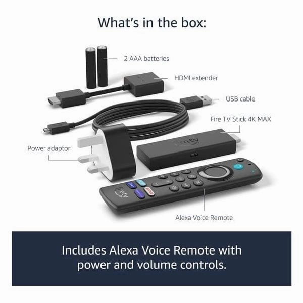 Amazon Fire TV Stick 4K Max | Streaming Device, Wi-Fi 6, Alexa Voice Remote