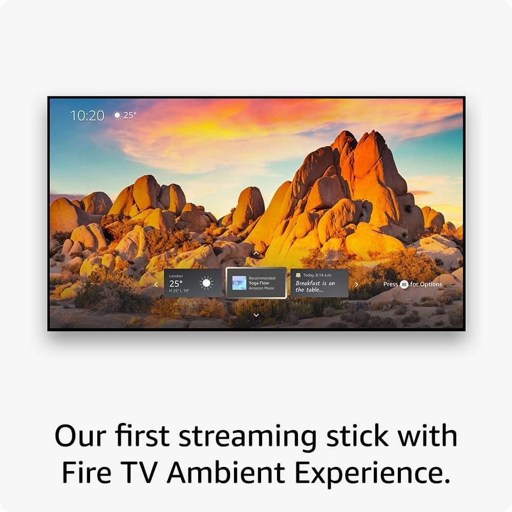 Amazon Fire TV Stick 4K Max (Newest Gen) Ultra-Fast Streaming with Wi-Fi 6E and Ambient Experience - 2024