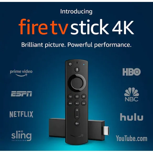 Amazon Fire TV Stick 4K Media Streamer With 2nd Gen Alexa Voice Remote - Black