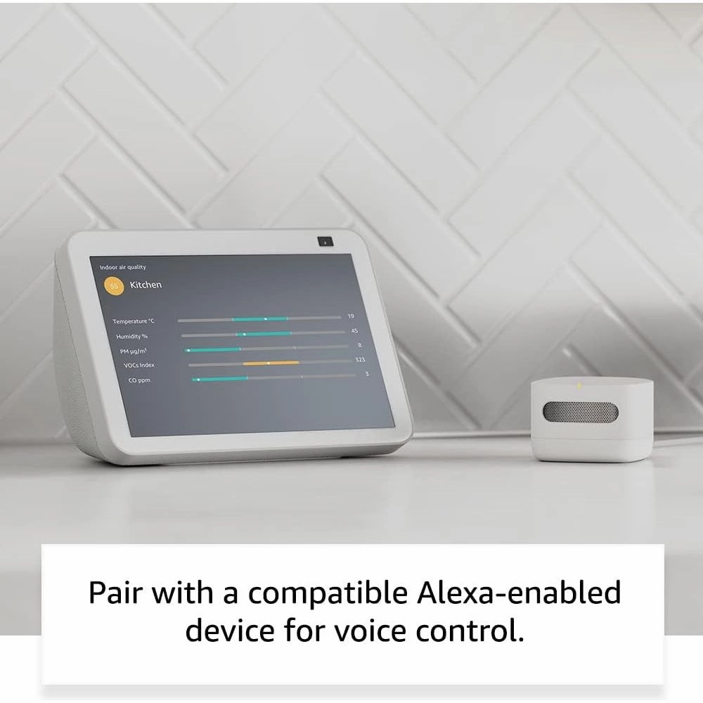 Amazon Smart Air Quality Monitor | Know your air, Works with Alexa