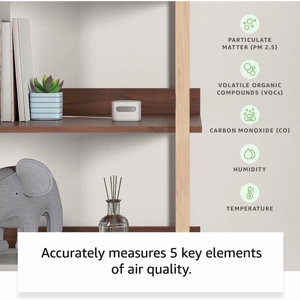 Amazon Smart Air Quality Monitor (Newest Gen)  Works with Alexa