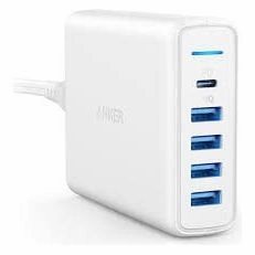 Anker PowerPort 60 W 6-Port Family-Sized Desktop USB Charger with PowerIQ Technology for Smartphones - White nintendo switch accessories, buy nintendo switch, best switch games