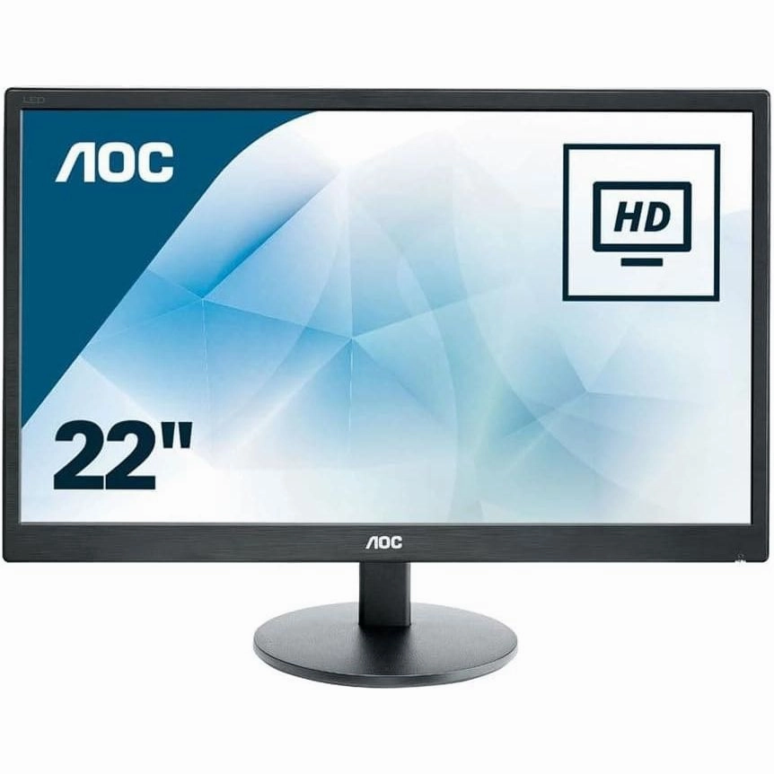 AOC 21.5" Widescreen TN LED Monitor - Full HD, 5ms, VGA, Black