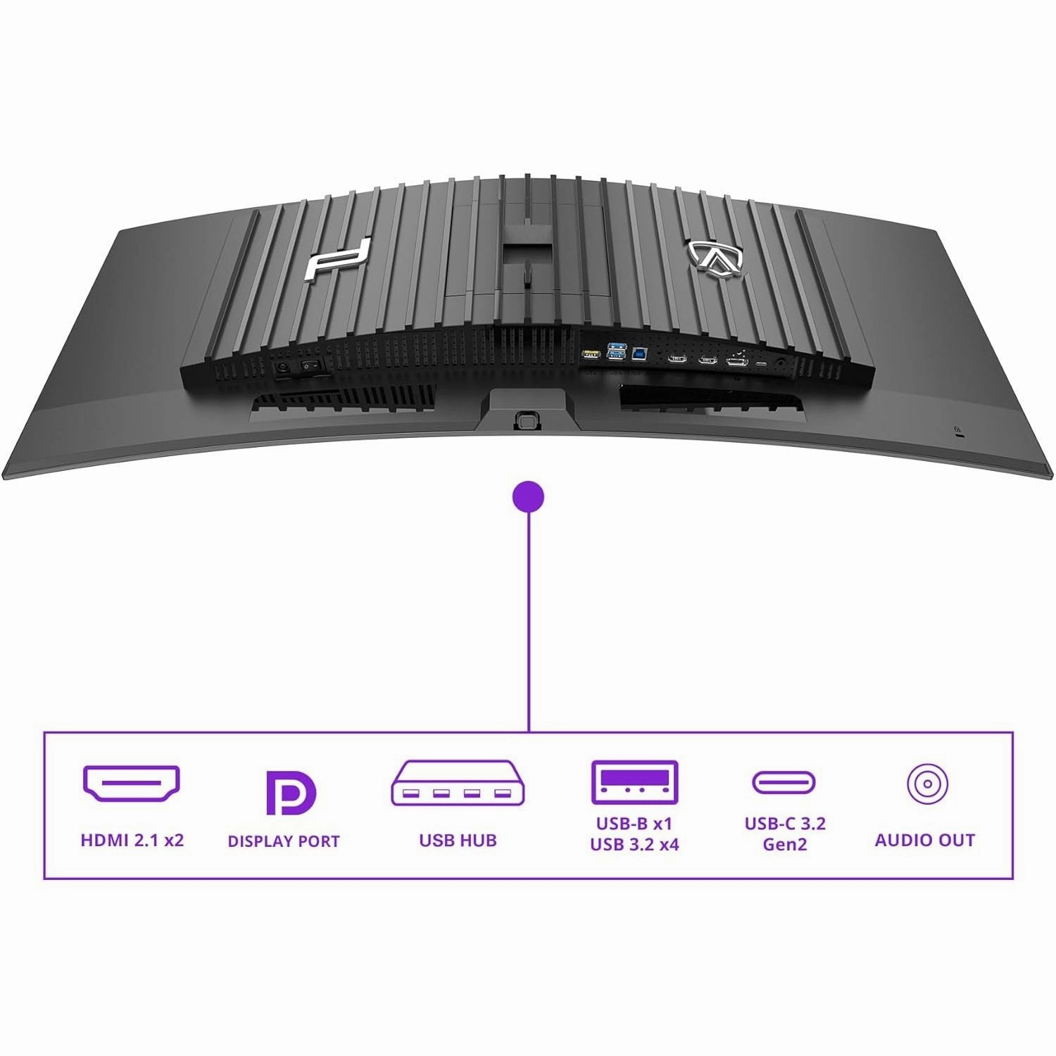 AOC AGON Pro PD34, 34-Inch WQHD OLED Gaming Monitor - 240Hz, 0.03ms, FreeSync Premium Pro, G-Sync Compatible, HDR400, 3440x1440, HDMI 2.1, DisplayPort, USB-C, 90W PD, USB Hub, Black