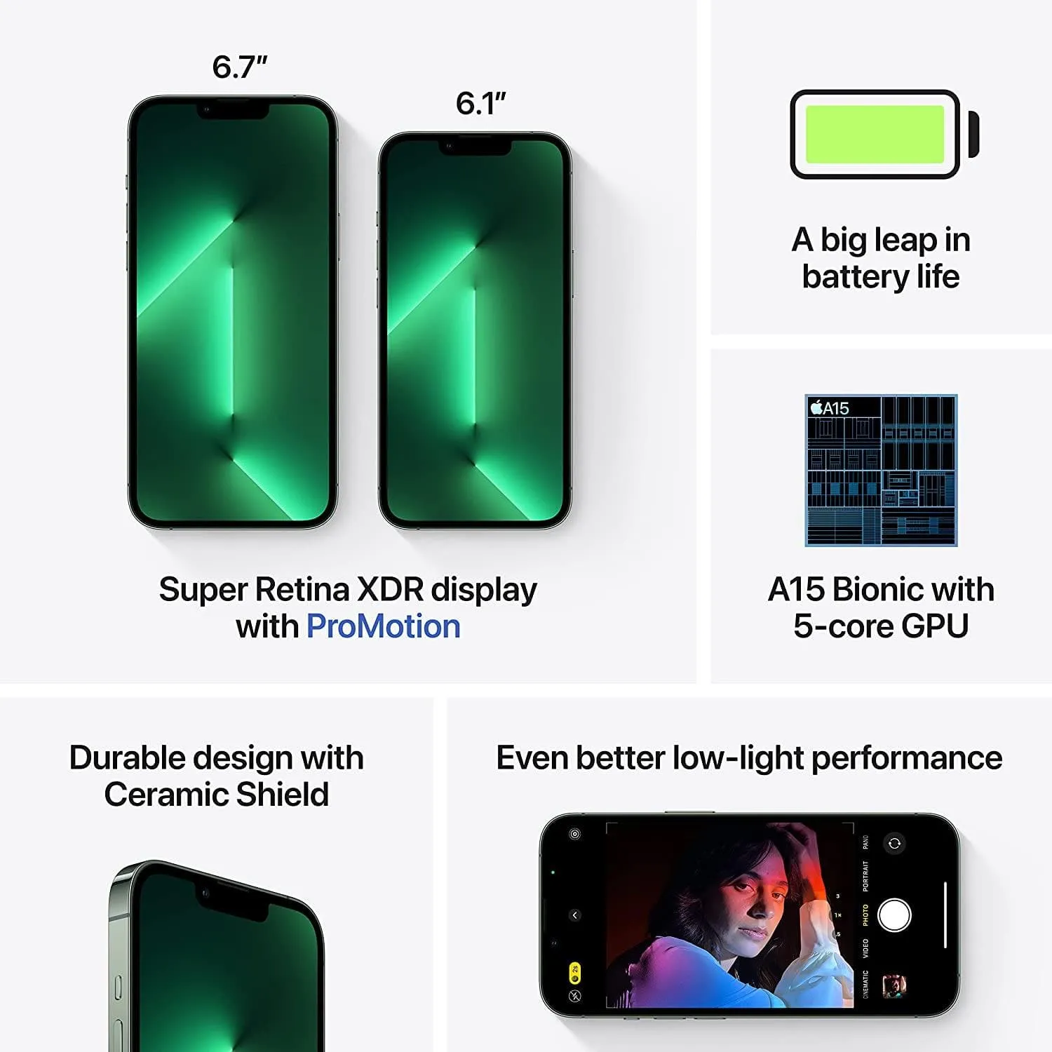 Apple iPhone 13 Pro Max 5G 128GB Alpine Green SIM-Free Unlocked Mobile Phone