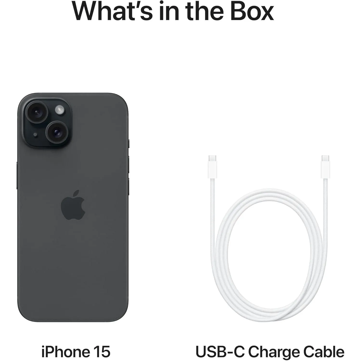 Apple iPhone 15 - 256GB, Black, Unlocked