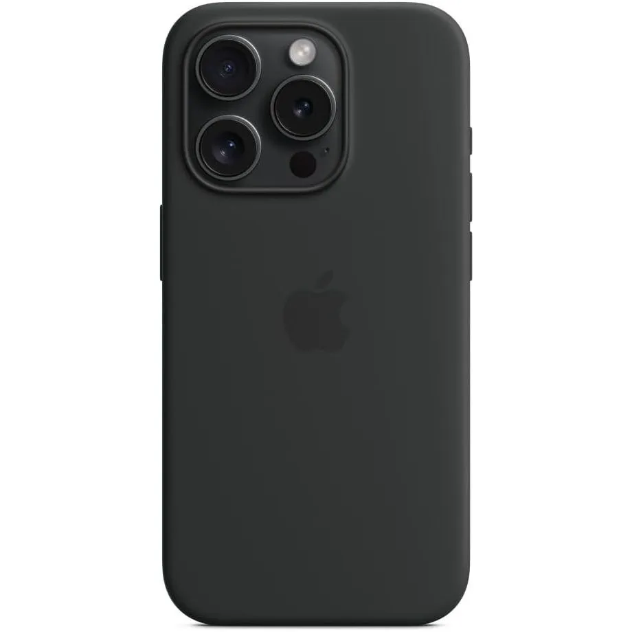 Apple iPhone 15 Pro Silicone Case with MagSafe - Black 
