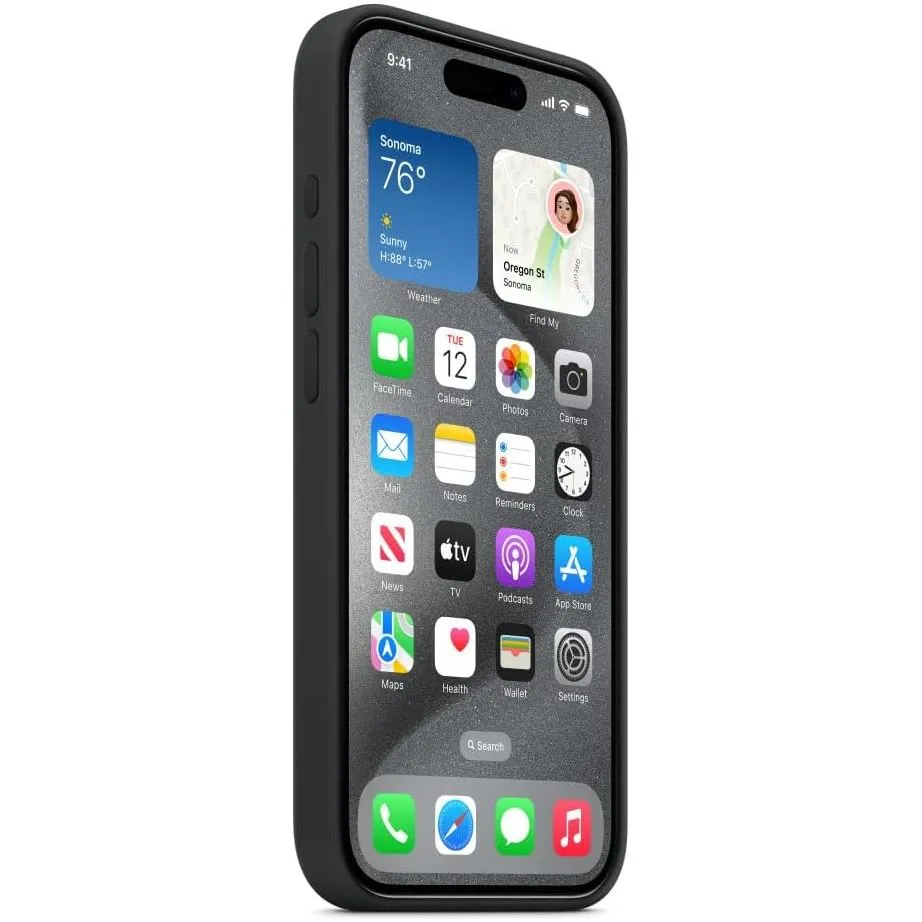 Apple iPhone 15 Pro Silicone Case with MagSafe - Black 