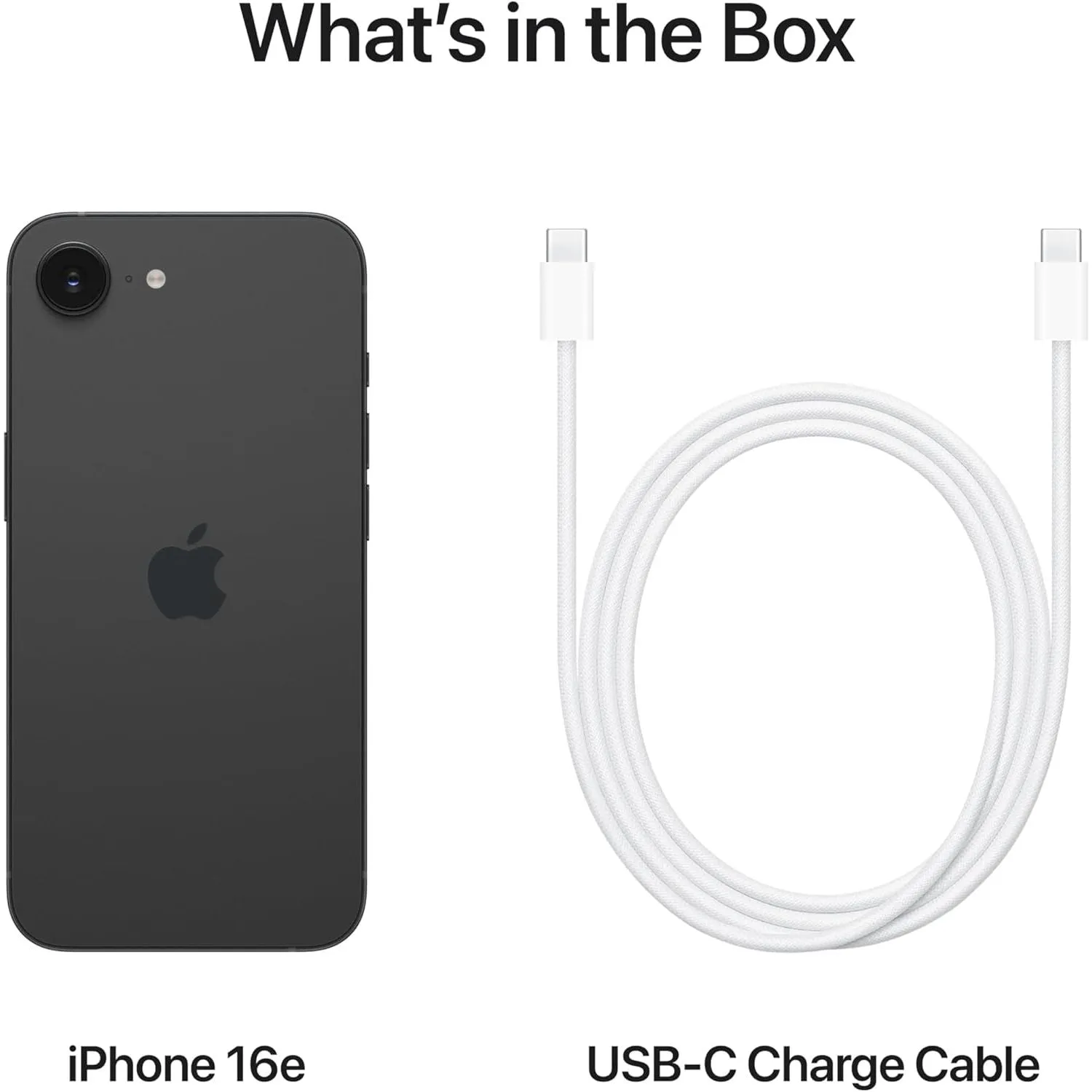 Apple iPhone 16e 128GB SIM-Free Unlocked Mobile Phone, Black