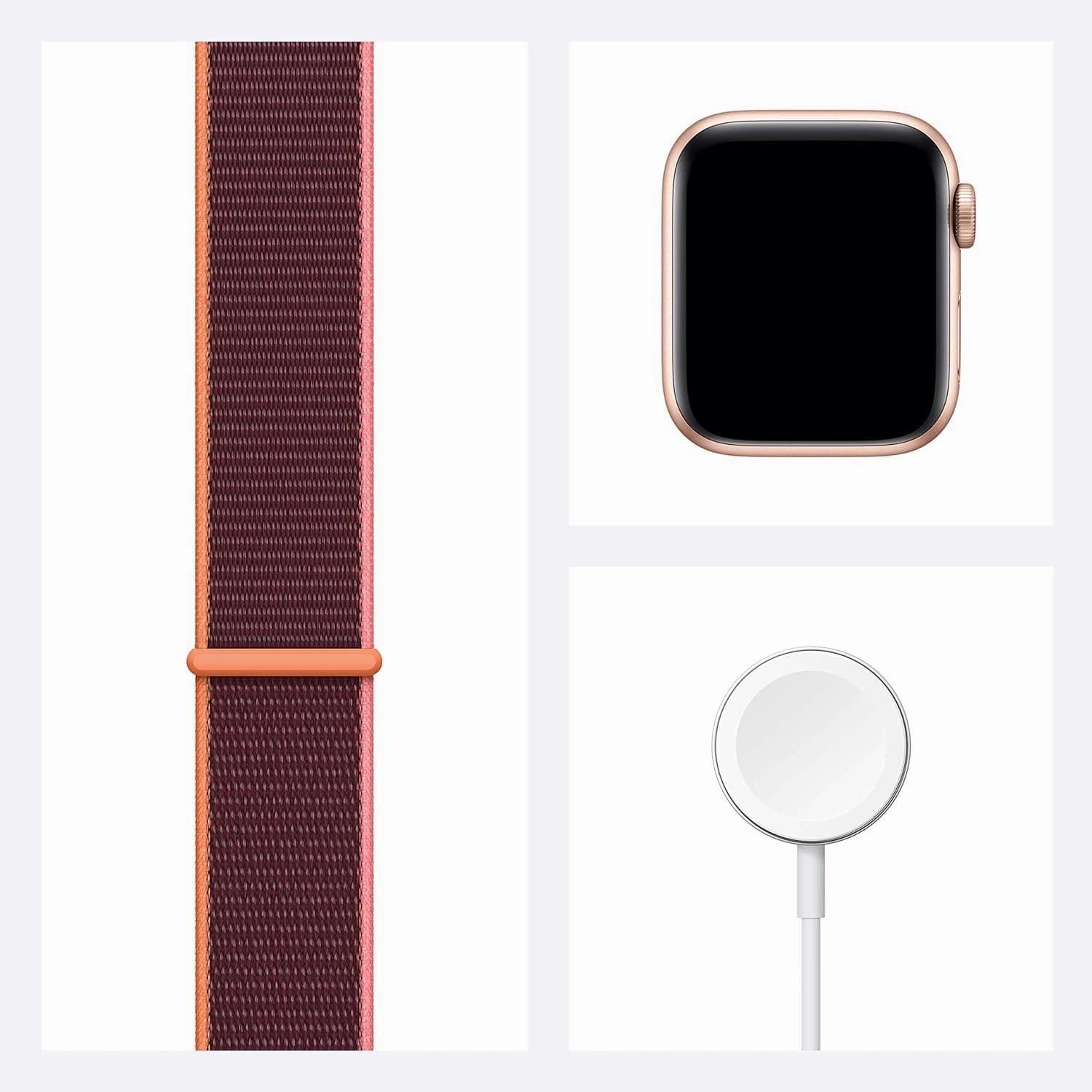 Apple 2020 Watch SE (GPS   Cellular, 40mm) - Gold Aluminium Case with Plum Sport Loop