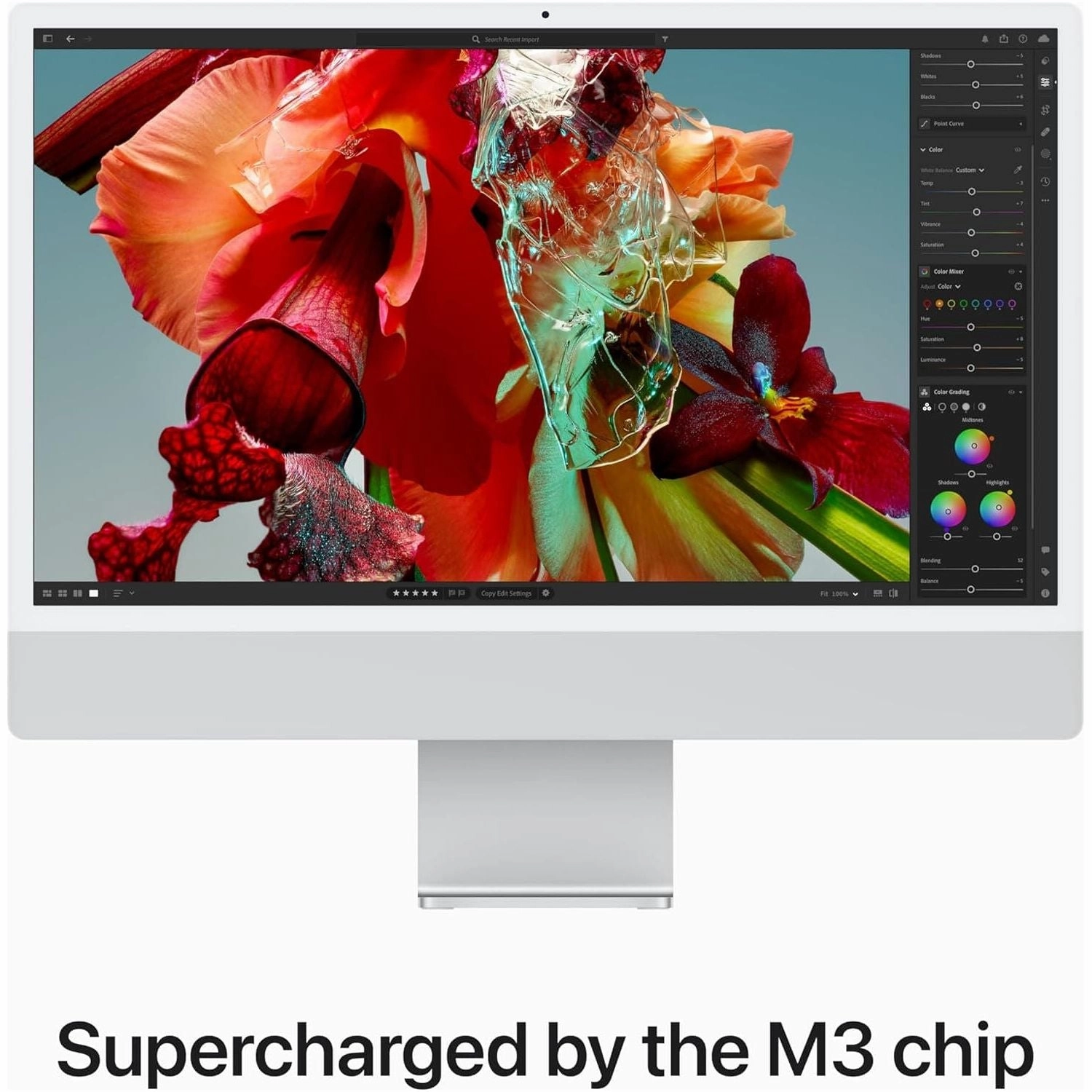 Apple 2023 iMac All-in-One Desktop with M3 Chip - 24" 4.5K Retina Display, 8GB RAM, 256GB SSD, Blue, iPhone/iPad Compatible