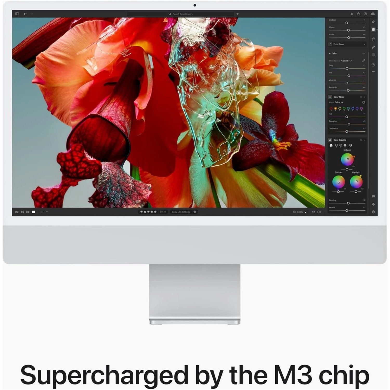 Apple 2023 iMac All-in-One Desktop with M3 Chip - 24" 4.5K Retina Display, 8GB RAM, 256GB SSD, Blue, iPhone/iPad Compatible