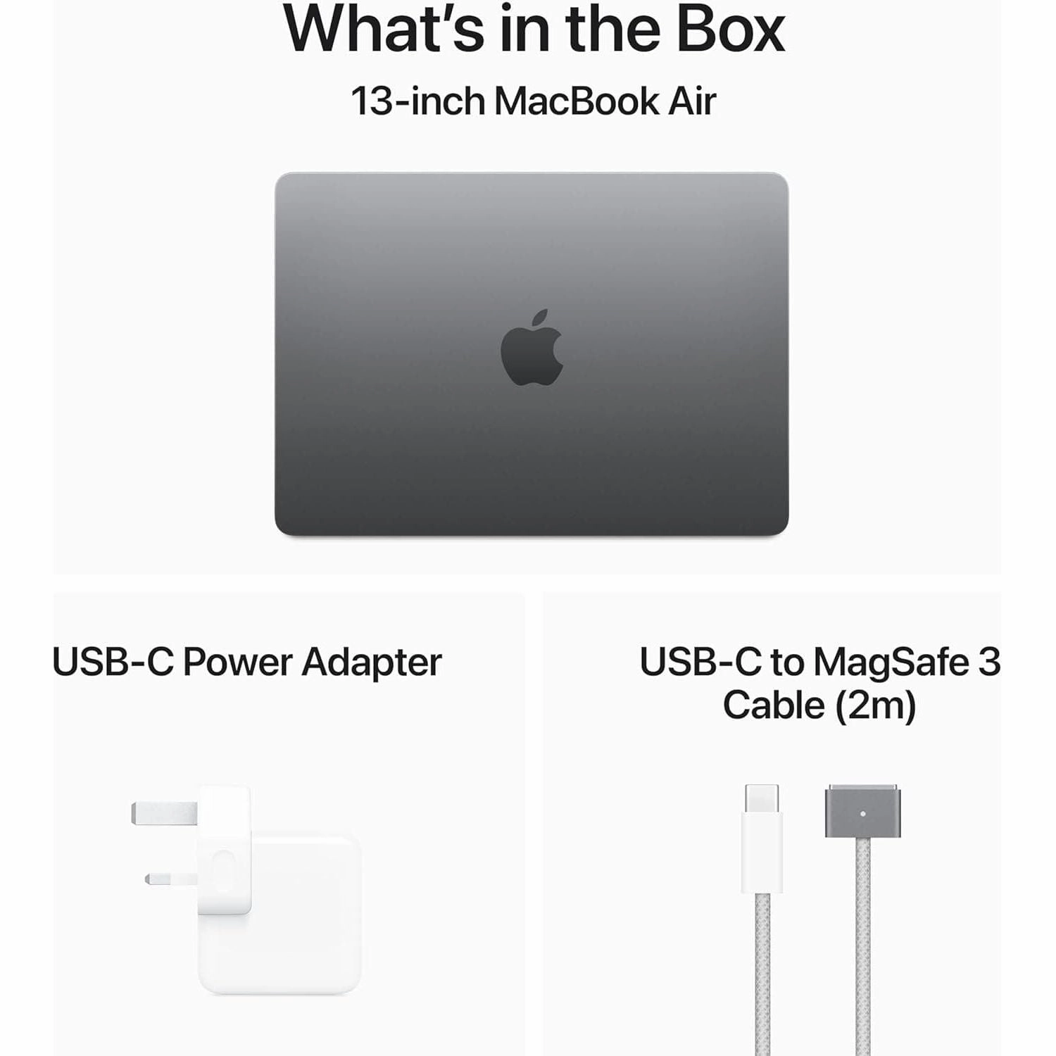 Apple 2024 MacBook Air 13-inch Laptop with M3 chip: 13.6-inch Liquid Retina Display, 8GB Unified Memory, 256GB SSD Storage, Backlit Keyboard, 1080p FaceTime HD Camera, Touch ID; Space Grey