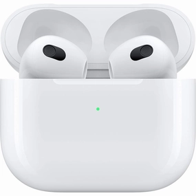 Apple AirPods (3rd generation) with Lightning Charging Case earbuds and headphones, true wireless earbuds, noise cancelling earbuds