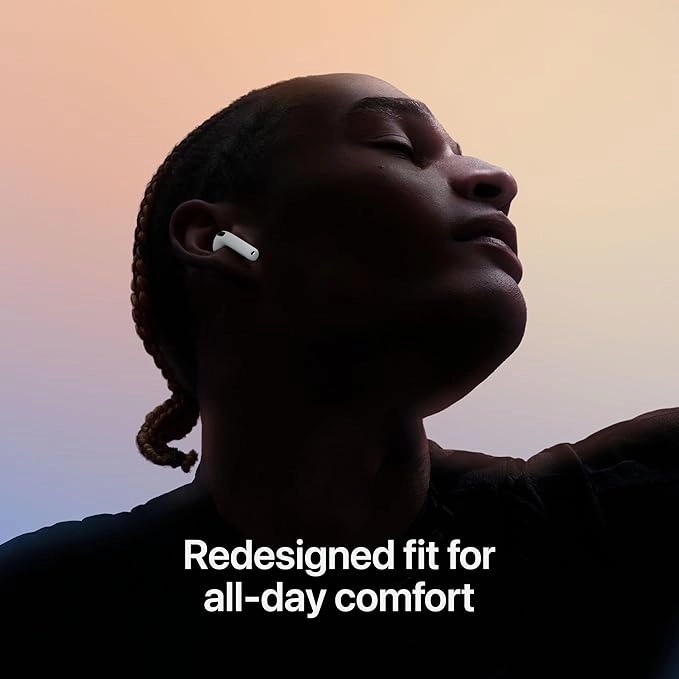 Apple AirPods 4 Wireless Earbuds with USB-C & Wireless Charging, Adaptive Audio, Transparency Mode, H2 Chip, Personalized Spatial Audio  No Active Noise Cancellation