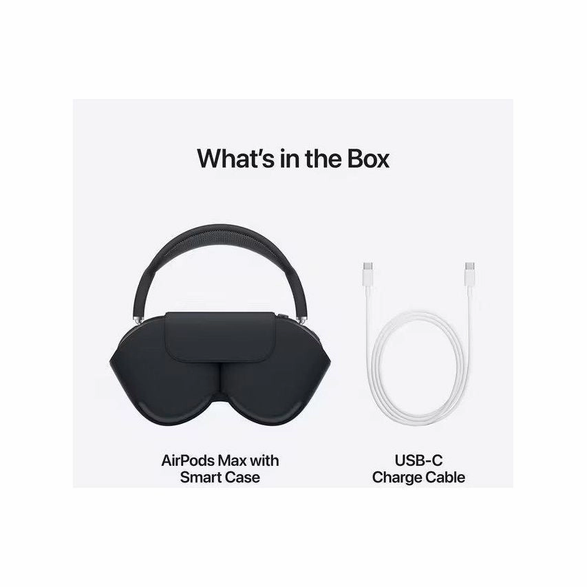 Apple AirPods Max  Wireless Over-Ear Headphones, ANC, Transparency Mode, Spatial Audio, USB-C, Bluetooth - Midnight