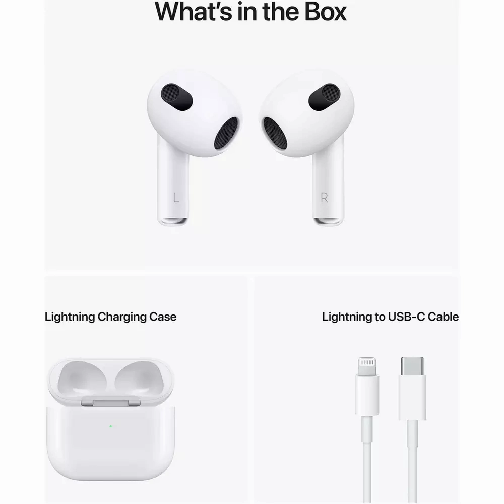 Apple AirPods with Lightning Charging Case (3rd generation) - White