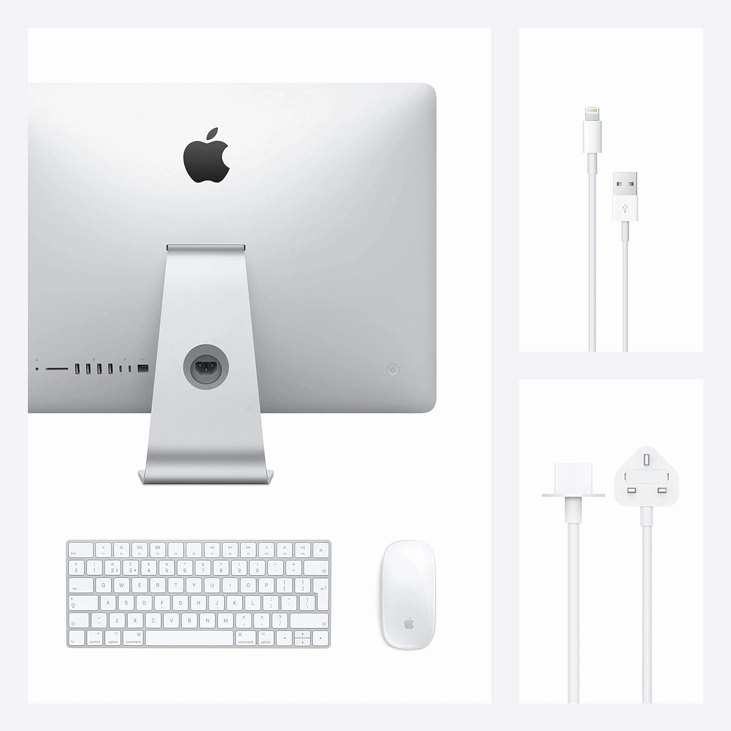 Apple iMac 21.5" 4K Retina, 8GB RAM, 256GB SSD, Radeon Pro 555X, Silver - 2020 Model