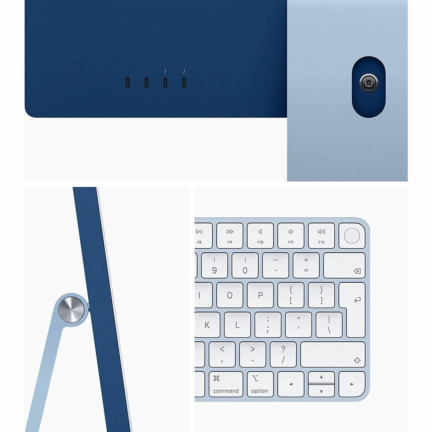 Apple iMac 24-inch 2021, Apple M1 chip with 8?core CPU and 8?core GPU, 4 ports, 8GB RAM, 512GB- Blue