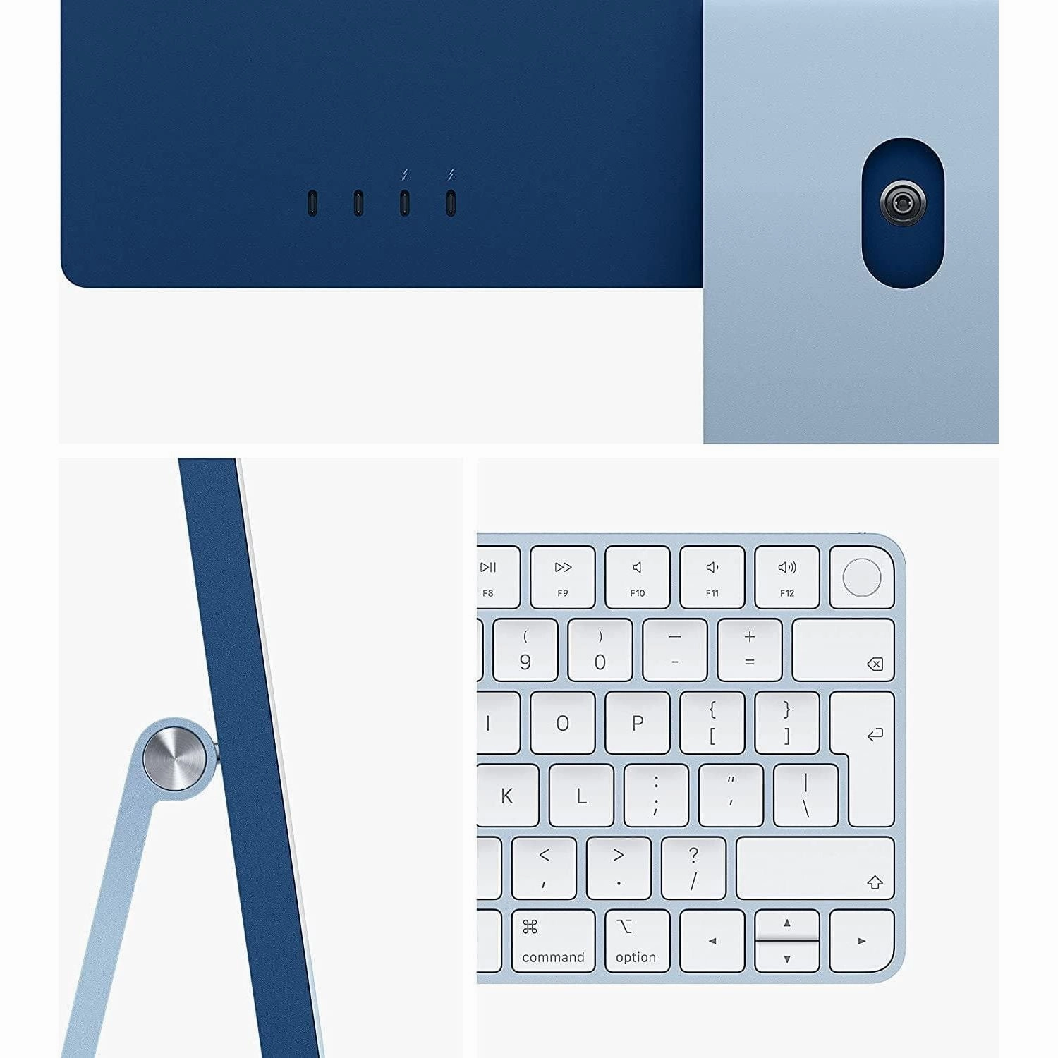 Apple iMac 24-inch 2021, Apple M1 chip with 8?core CPU and 8?core GPU, 4 ports, 8GB RAM, 512GB- Blue