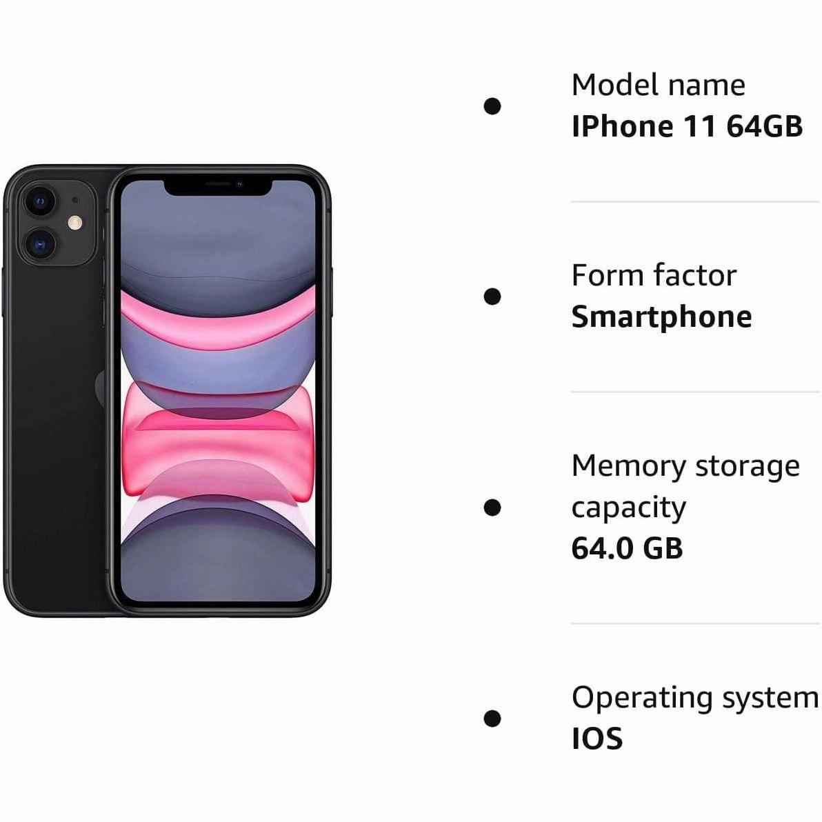 Apple iPhone 11 64GB - Black - Unlocked