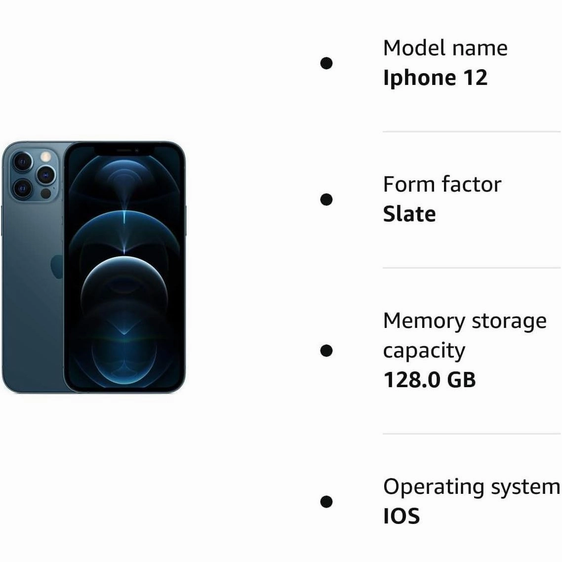 Apple iPhone 12 Pro 128GB Pacific Blue - Unlocked
