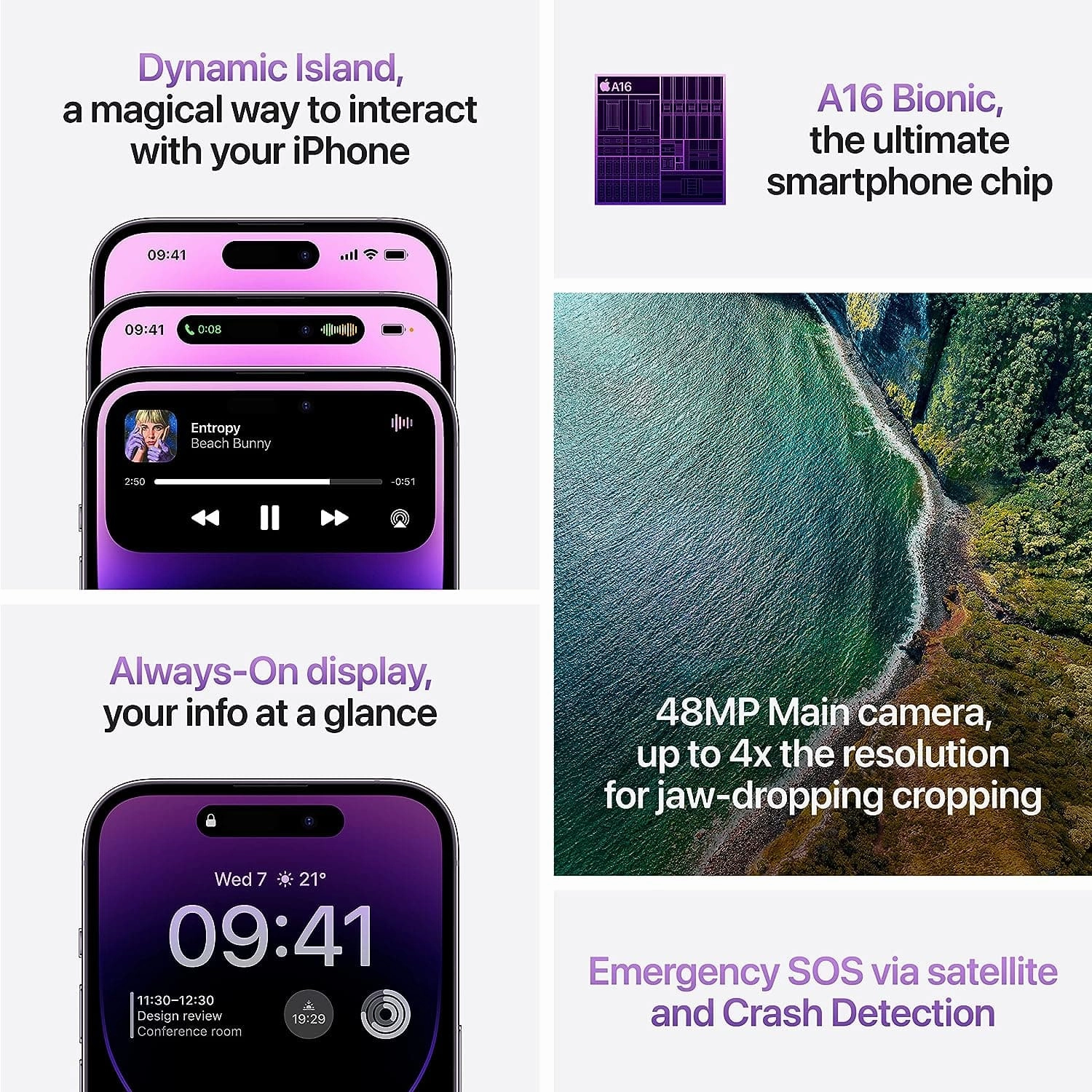 Apple iPhone 14 Pro Max - 1 TB Storage - Deep Purple