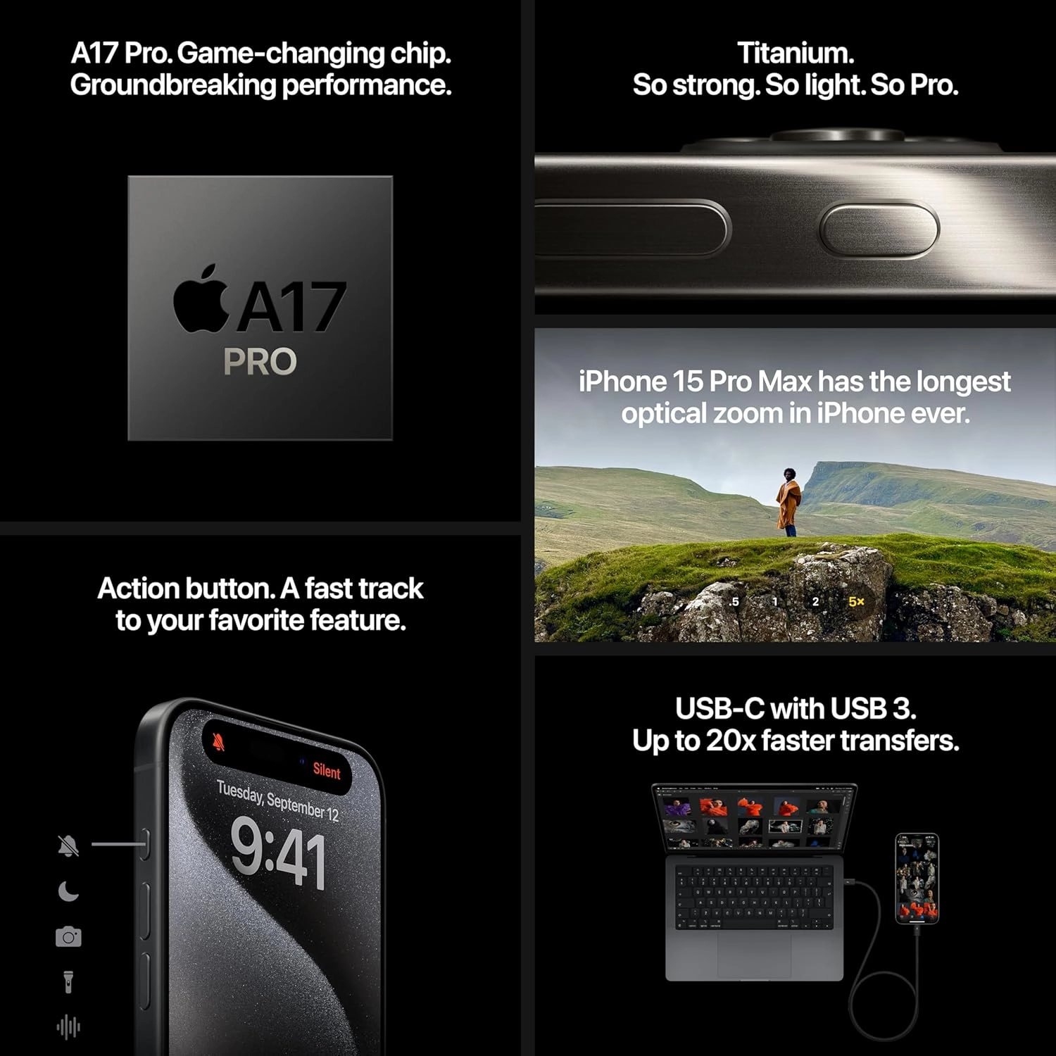 Apple Iphone 15 Pro 128 GB Black Titanium - Internation version