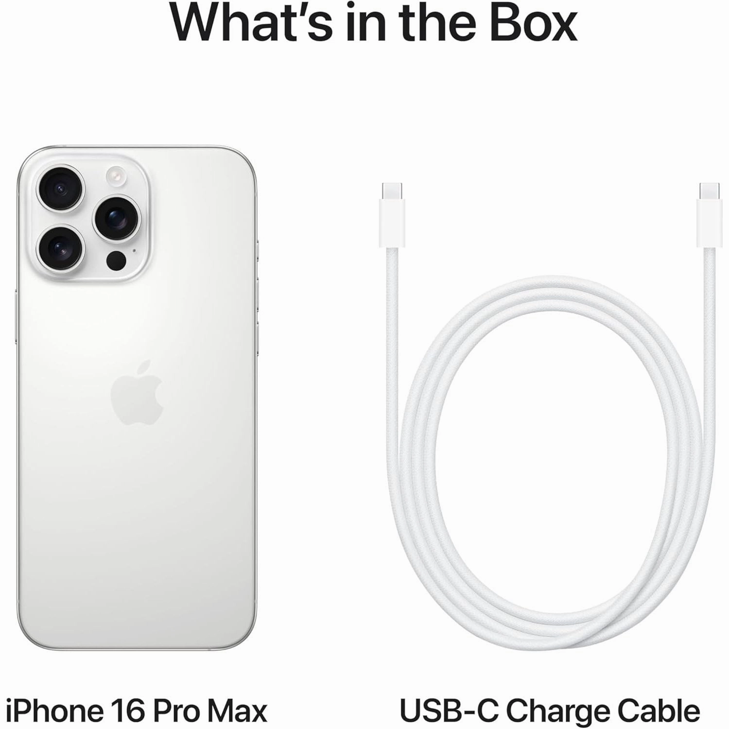 Apple iPhone 16 Pro Max 5G, 256GB, SIM-Free Unlocked White Titanium Mobile Phone